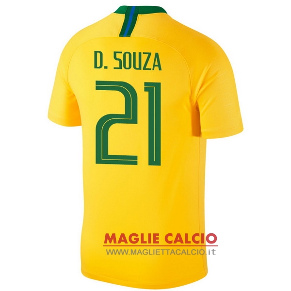 maglietta brasile 2018 d.souza 21 prima